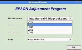 Epson resetter adjustment program softwear free L110-L210-L300-L350-L355 Reset