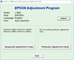Epson L1800 resetter adjustment program softwear free download